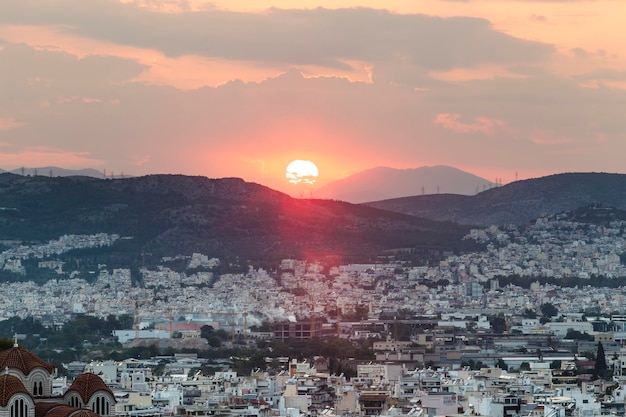 Sunset over Athens