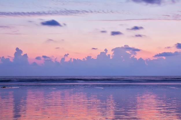 Sunset on Baga beach Goa India