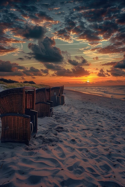 Sunset at the Baltic Sea Beach Sunset