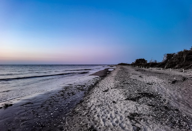 Sunset on the Baltic Sea in summer