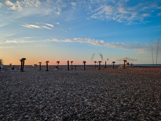 sunset on the beach Beautiful horizon