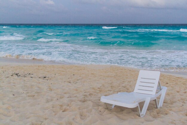 Sunset over the beach of Caribbean Sea.