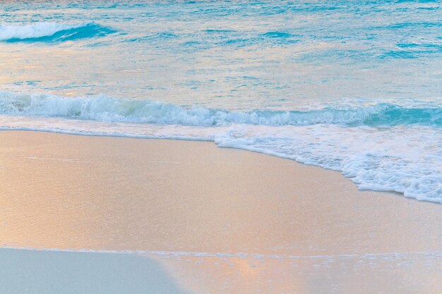 Sunset over the beach on Caribbean Sea.