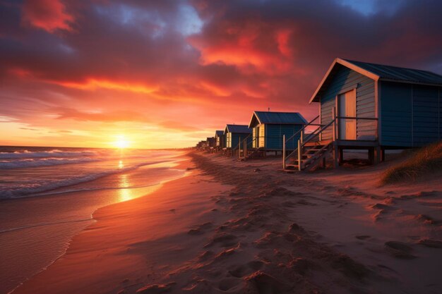 Sunset beach landscape