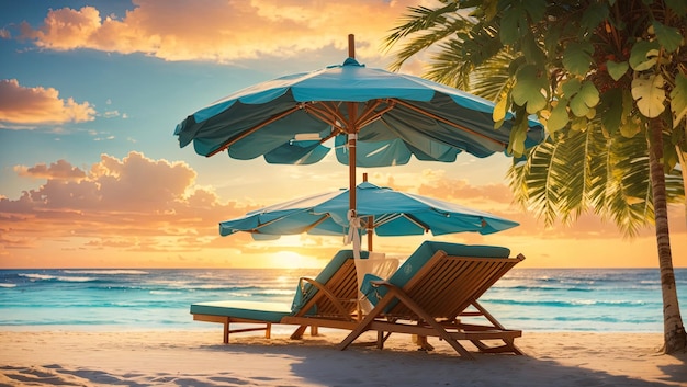 Sunset Beach Relaxation A Tropical Paradise