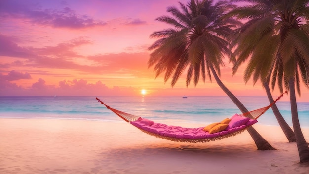 Sunset Beach Relaxation A Tropical Paradise