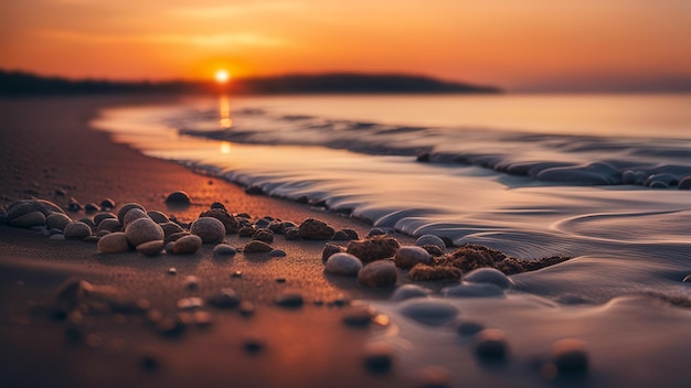 Sunset on the beach Summer landscape