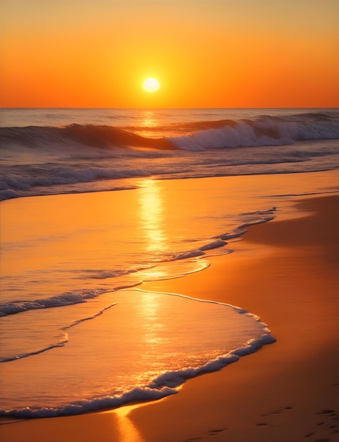 Sunset on the beach wallpapers