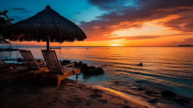 sunset at the beach