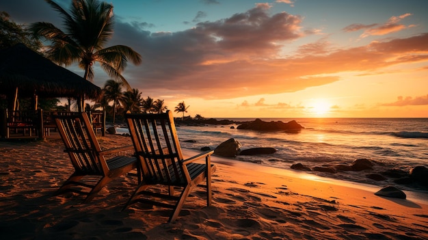 sunset at the beach