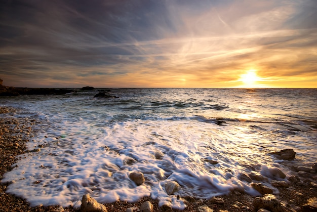 Sunset on the beach