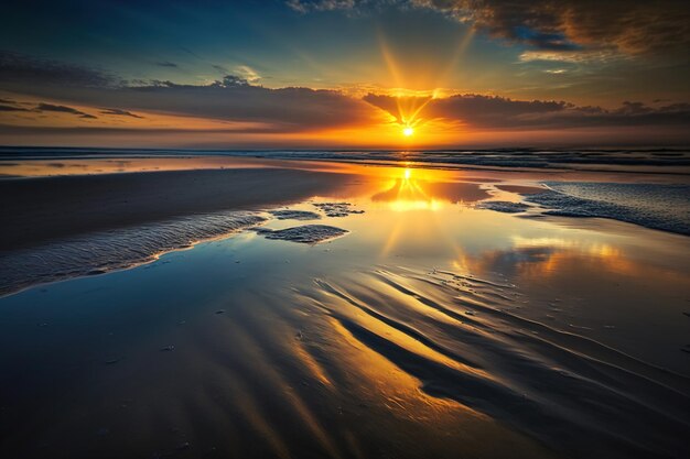 sunset on the beach