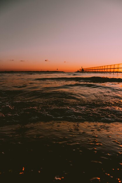 sunset on the beach