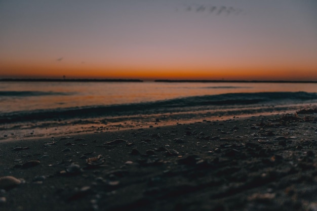 sunset on the beach