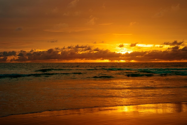 sunset on the beach