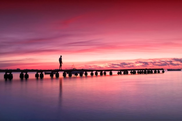 sunset on the beach