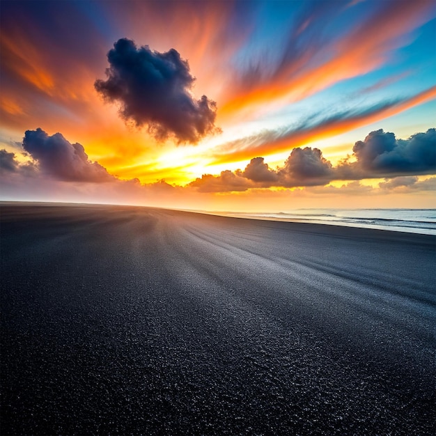 Foto tramonto sulla spiaggia generatore ai