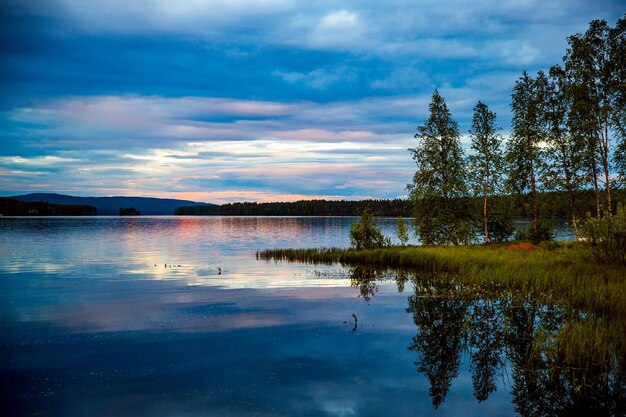 Sunset Beautiful Nature Norway natural landscape.