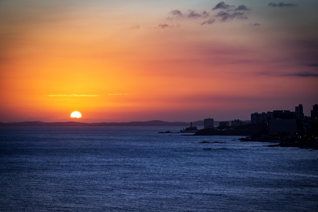 ブラジル海の夕日