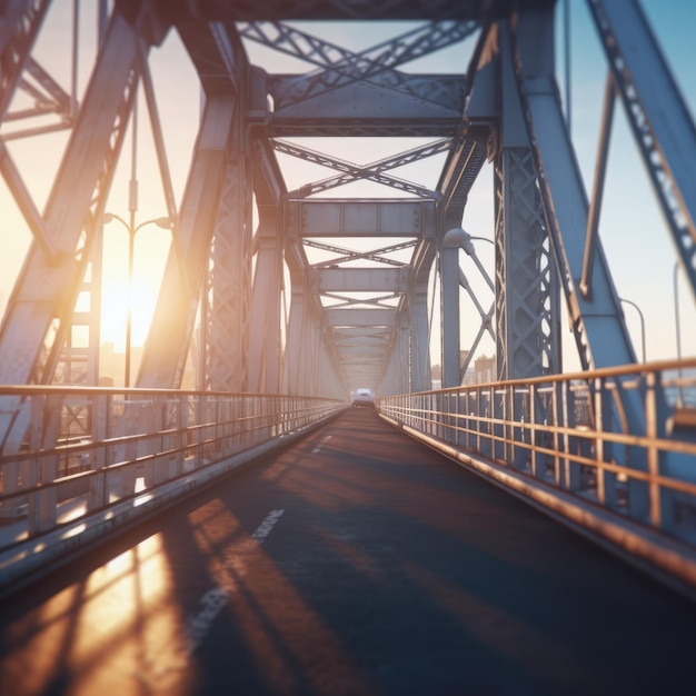 sunset on the brooklyn bridge