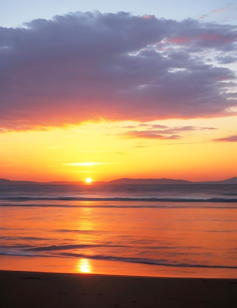 海に沈む夕日 ai生成