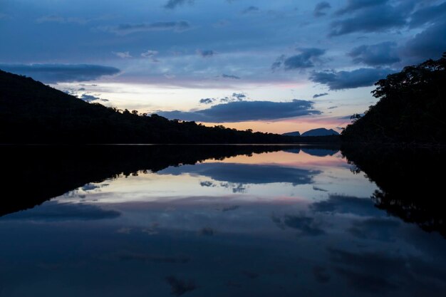 Sunset in the Canaima National Park Venezuela