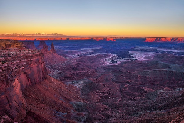 Sunset above Canyonlands National Park Utah