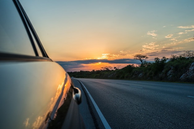 Sunset car