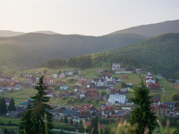 Закат в карпатах