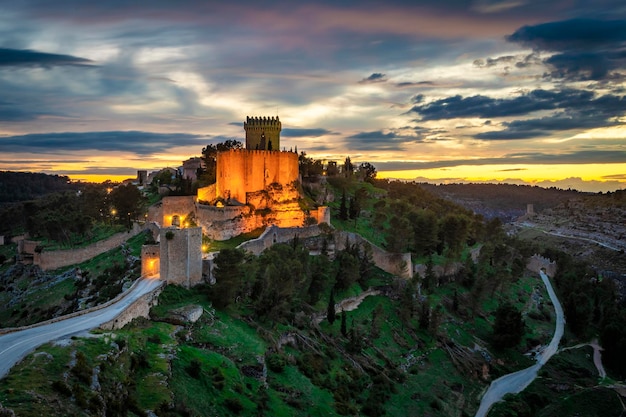 Sunset at the castle of Alarcon, Cuenca