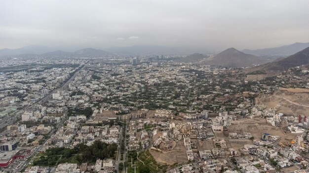 Sunset in the city of Lima