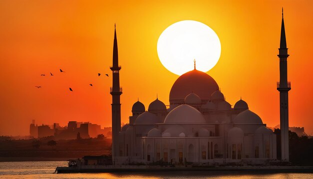 Sunset at the classic mosque