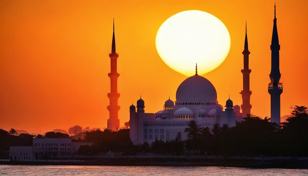 Sunset at the classic mosque