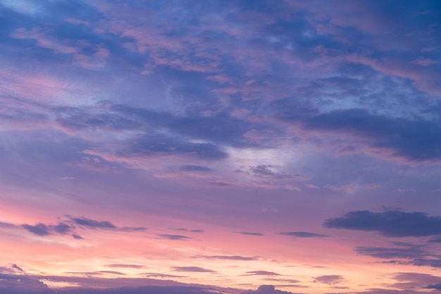 夕焼け雲と空