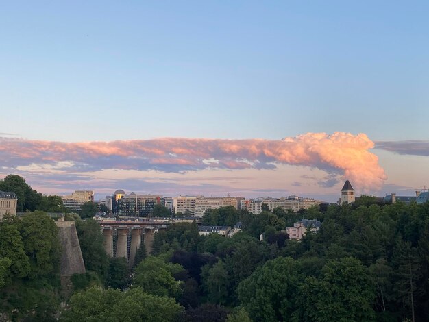 Sunset on clouds