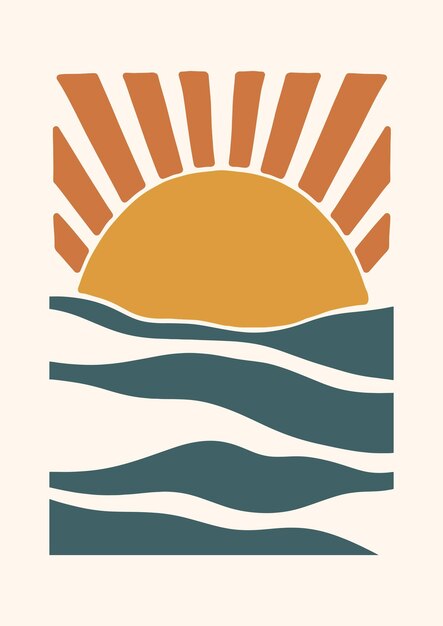 Sunset concept with icon design vector illustration 10 eps graphic