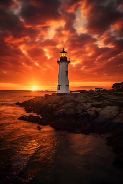 sunset over craigslist lighthouse