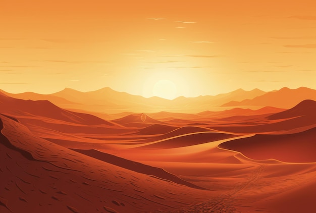 Sunset in the Desert