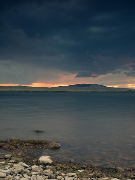 Sunset on the  Eleven Mile Reservoir, Colorado.