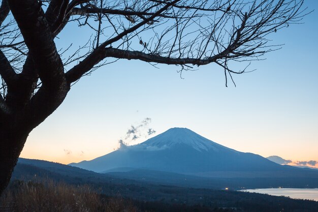 Foto tramonto fujisan