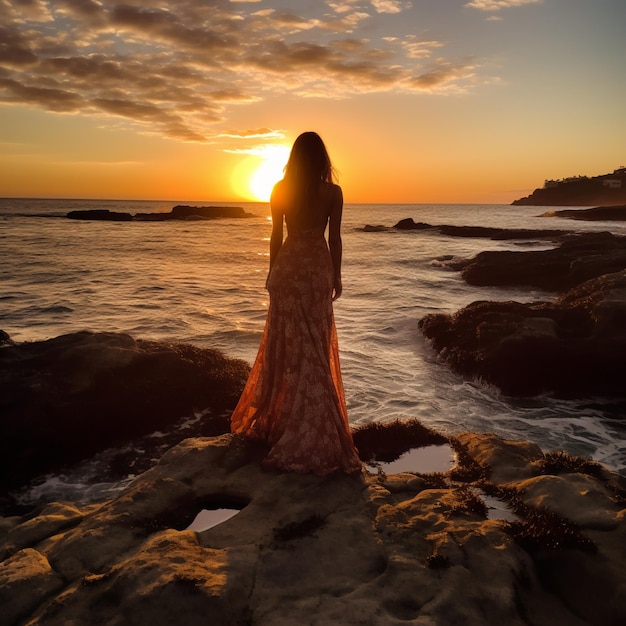 Sunset and Girl