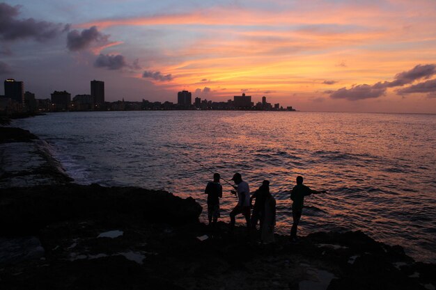 Sunset in Havana city Urban landscape of a sunset in Havana