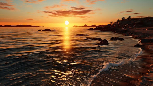 sunset HD 8K wallpaper Stock Photographic Image