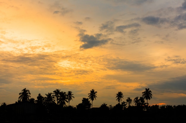 Sunset hemelachtergrond