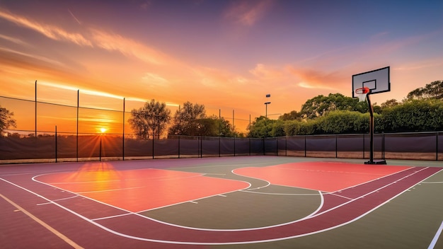 Photo sunset hoops