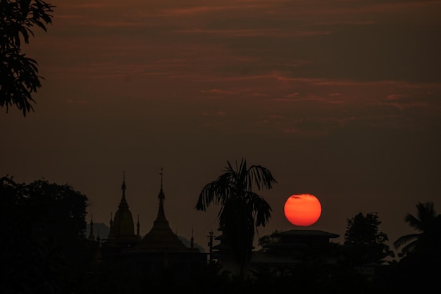 Photo sunset at hpa-an