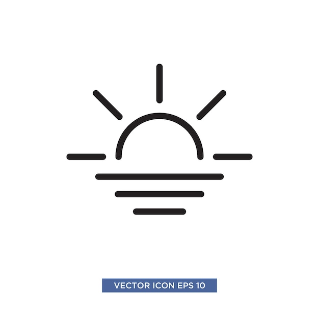 Sunset icon vector illustration template