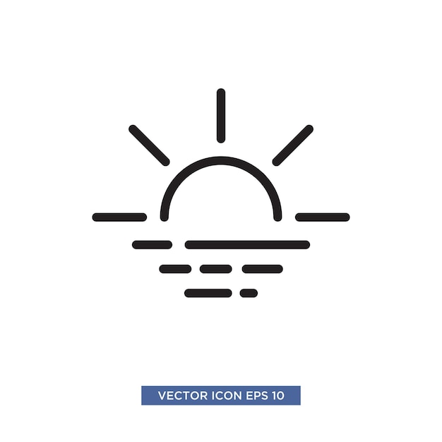 Sunset icon vector illustration template