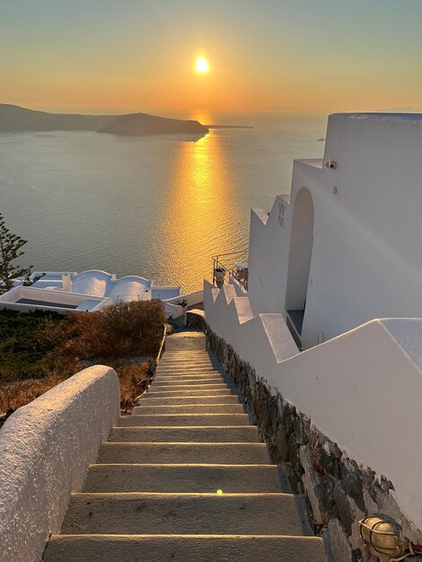 Photo sunset at imerovigli santorini gr