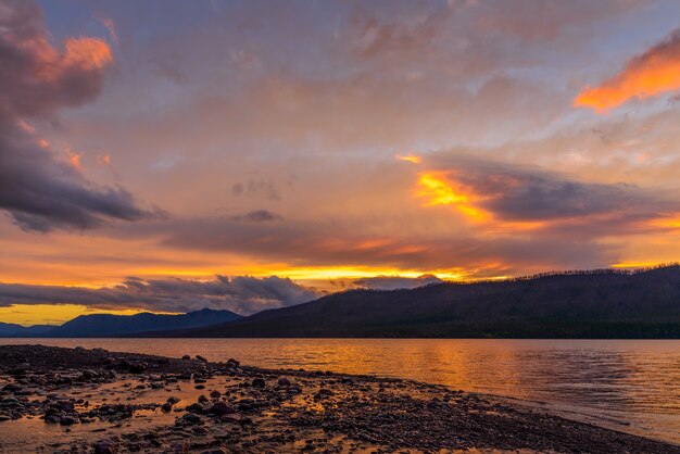 Sunset at Lake McDonald